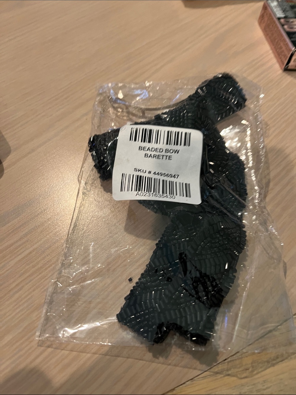 torrid Black Beaded Bow Hair Clip